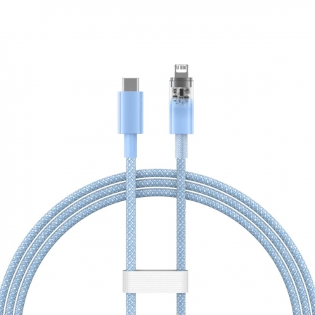 Кабель Baseus Explorer Series Fast Charging Cable with Smart Temperature Control Type-C to iP 20W 1m Blue