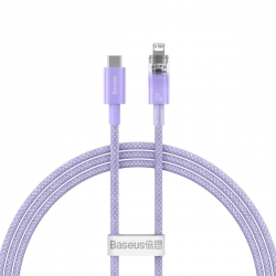 Кабель Baseus Explorer Series Fast Charging Cable with Smart Temperature Control Type-C to iP 20W 1m Purple