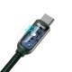 Кабель Baseus Display Fast Charging Data Cable USB to Type-C 66W 1m Green