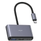 USB HUB Usams US-SJ627 4in1 Multifunctional Type-C HUB dark grey Type-C*1+USB3.0*1+USB 2.0*2