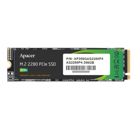 SSD M.2 Apacer AS2280P4 256GB 2280 PCIe 3.0x4 NVMe 3D TLC Read/Write: 2100/1300 MB/sec