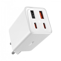 Мережевий зарядний пристрій Baseus GaN6 Pro Fast Charger 2C+2U 65W  EU Moon White((With:Mini White Cable Type-C to Type-C 100W(2