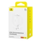 Мережевий зарядний пристрій Baseus GaN6 Pro Fast Charger 2C+2U 65W  EU Moon White((With:Mini White Cable Type-C to Type-C 100W(2
