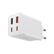 Мережевий зарядний пристрій Baseus GaN6 Pro Fast Charger 2C+2U 65W  EU Moon White((With:Mini White Cable Type-C to Type-C 100W(2