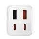 Мережевий зарядний пристрій Baseus GaN6 Pro Fast Charger 2C+2U 65W  EU Moon White((With:Mini White Cable Type-C to Type-C 100W(2