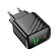 Зарядний пристрій HOCO CS25A Rico charger 1хUSB/USB Type-C 20W/3A Black