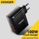 Сетевое зарядное устройство Essager Grace 100W Black (ECT2CA-QYB01-Z)