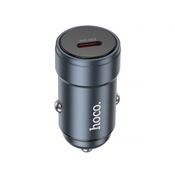 Автомобільний зарядний пристрій HOCO Z57 Glorious single-port PD30W car charger Metal Gray