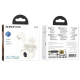 Бездротові навушники BOROFONE FQ4 Lighten true wireless ANC+ENC noise reduction BT headset Milky white