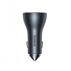Автомобільний зарядний пристрій Baseus Golden Contactor Pro GaN Fast Charging Car Charger U+2C 65W Lunar Gray