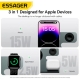 Бездротовий зарядний пристрій Essager  Ruicheng desktop magnetic suction three in one wireless charging of 15W black