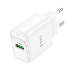 Мережевий зарядний пристрій HOCO C140A Smart single port QC3.0 charger (EU) White