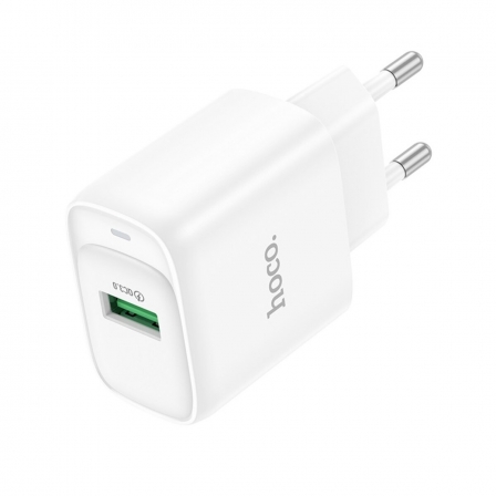 Мережевий зарядний пристрій HOCO C140A Smart single port QC3.0 charger (EU) White