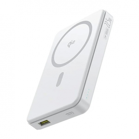 Зовнішній акумулятор Baseus Airpow Ⅱ Qi2 Magnetic Power Bank 10000mAh 22.5W Moon White（With Simple Series Charging Cable Type-C