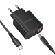 Мережевий зарядний пристрій BOROFONE BA97A Ilustre single-port PD30W charger with digital display set (C to C) (EU) Black