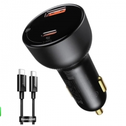 Автомобільний зарядний пристрій Baseus Superme Digital Display PPS Dual Quick Charger Car Charger Black
