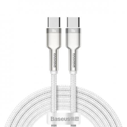 Кабель Baseus Cafule Series Metal Data Cable Type-C to Type-C 100W 2m White