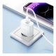 Мережевий зарядний пристрій BOROFONE BA82A Platinum single port PD25W charger set (C to iP) (EU) White