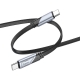 Кабель HOCO U119 Type-C to Type-C 60W, 1.2m, nylon, aluminum connectors, Black