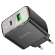 Мережевий зарядний пристрій HOCO CS42A Smart PD30W+QC3.0 charger (EU) Black