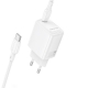 Мережевий зарядний пристрій BOROFONE BN26 Fuente single-port PD20W charger set (C to C) (EU) White