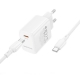 Мережевий зарядний пристрій BOROFONE BN26 Fuente single-port PD20W charger set (C to C) (EU) White