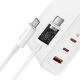 Мережевий зарядний пристрій Baseus GaN5 Pro Fast Charger 2C+U 140W EU White (With Superior Series Fast Charging Data Cable Type-