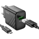 Мережевий зарядний пристрій HOCO CS21A Rich single port QC3.0 charger set(Micro)(EU) Black