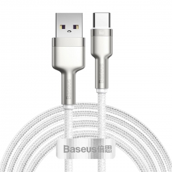 Кабель Baseus Cafule Series Metal Data Cable USB to Type-C 66W 2m White
