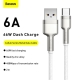 Кабель Baseus Cafule Series Metal Data Cable USB to Type-C 66W 2m White