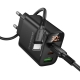 Мережевий зарядний пристрій BOROFONE BA98A Ilustre PD30W (2C1A) charger with digital display set (C to C) (EU) Black