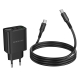 Мережевий зарядний пристрій BOROFONE BA98A Ilustre PD30W (2C1A) charger with digital display set (C to C) (EU) Black