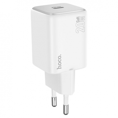 Мережевий зарядний пристрій HOCO N40 Mighty single port PD20W charger White