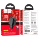 Мережевий зарядний пристрій HOCO CS21A Rich single port QC3.0 charger set (Type-C)(EU) Black