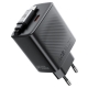 Мережевий зарядний пристрій ACEFAST A110 PD30W GaN charger (USB-C+USB-C) with retractable cable (EU) Black