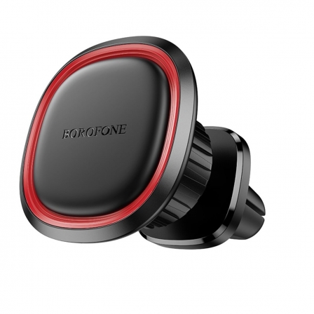 Автотримач для телефона BOROFONE BH124 Roman magnetic car holder (air outlet) Black and Red