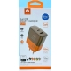 Мережевий зарядний пристрій WUW-C215 65W Charger 2 USB C + USB A brown orange