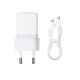 Мережевий зарядний пристрій Baseus Palm Fast Charger 1C 30W EU Moon White(With:Baseus Mini White Cable Type-C to Type-C 60W(20V/