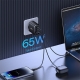 Мережевий зарядний пристрій Baseus Cube Pro Fast Charger 2C+U 65W EU Cluster Black