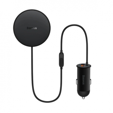 Автотримач для телефона з БЗП Basues CW01  Magnetic Wireless Charging Car Mount 40W Claw Edition Cluster Black