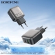 Мережевий зарядний пристрій BOROFONE BAS55A Absolute PD30W+QC3.0 charger set (C to iP) (EU) Black