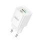 Мережевий зарядний пристрій HOCO C147A Charm PD20W+QC3.0 charger (EU) White