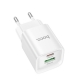 Мережевий зарядний пристрій HOCO C147A Charm PD20W+QC3.0 charger (EU) White