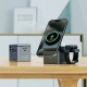 Бездротовий зарядний пристрій ACEFAST E18 Rubik's Cube 3-in-1 wireless charging holder Metal Gray
