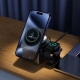 Бездротовий зарядний пристрій ACEFAST E18 Rubik's Cube 3-in-1 wireless charging holder Metal Gray