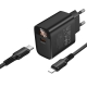 Мережевий зарядний пристрій BOROFONE BA97A Ilustre single-port PD30W charger with digital display set (C to iP) (EU) Black