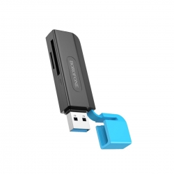 Картрідер BOROFONE DH9 Wisdom 2-in-1 USB 3.0 card reader Black Blue