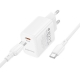 Мережевий зарядний пристрій BOROFONE BN28 Fuente single port PD30W charger set (C to C) (EU) White