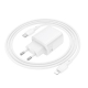 Мережевий зарядний пристрій BOROFONE BN26 Fuente single-port PD20W charger set (C to iP) (EU) White