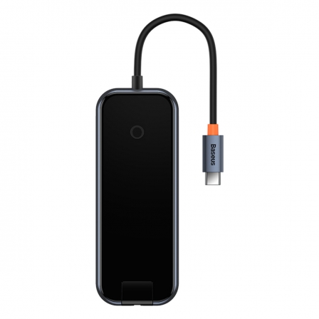 USB-хаб Baseus AcmeJoy 8-Port Type-C HUB Adapter（Type-C to HDMI*1+USB3.0*2+USB2.0*1+Type-C PD&Data*1+RJ45*1+SD/TF*1）Dark Grey